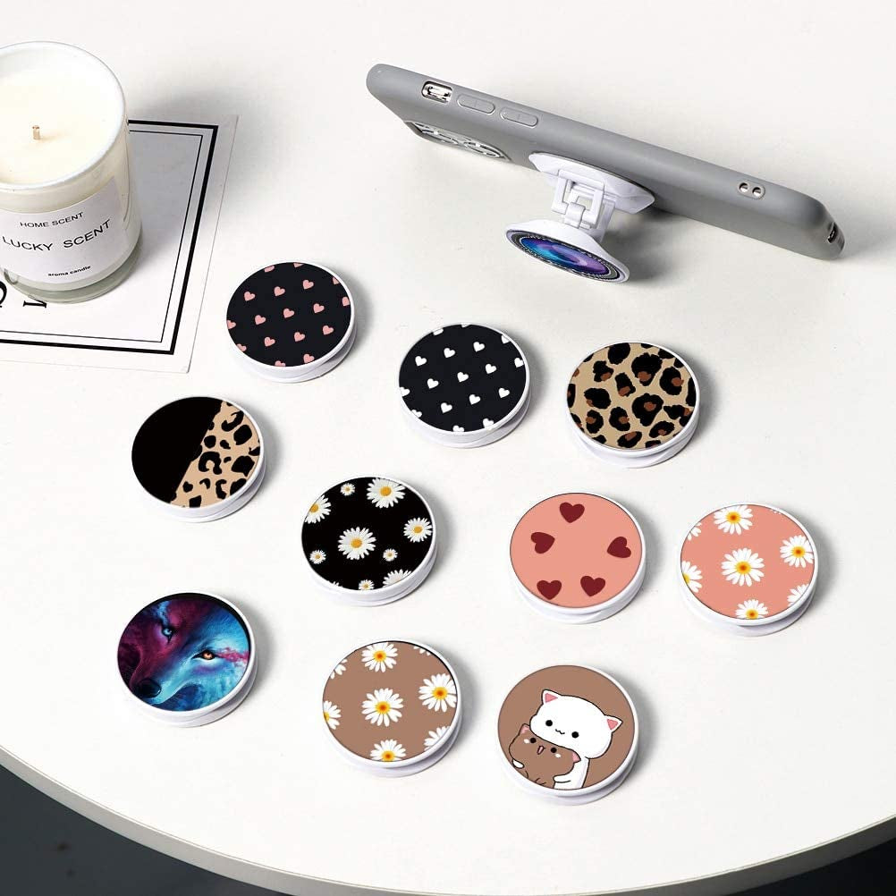 KAPUCTW for Xiaomi Redmi Note 7 Case with Stand Grip Holder Kickstand for Redmi Note 7 Slim Silicone Shockproof TPU Bumper Back Cover with Cute Marble Flower Design for Women,Black Daisy  KAPUCTW   