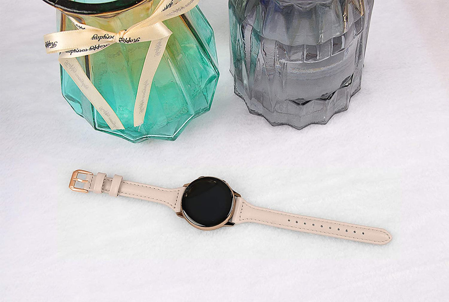 JOYOZY Leather Band Compatible with Samsung Galaxy Watch 5/4 40Mm 44Mm,Active(40Mm)/2(40Mm)(44Mm),Stylish Slim Wristband Strap for Galaxy Watch 42Mm/Samsung Galaxy Watch 4 Classic/Watch 5 Pro 45Mm  Joyozy   