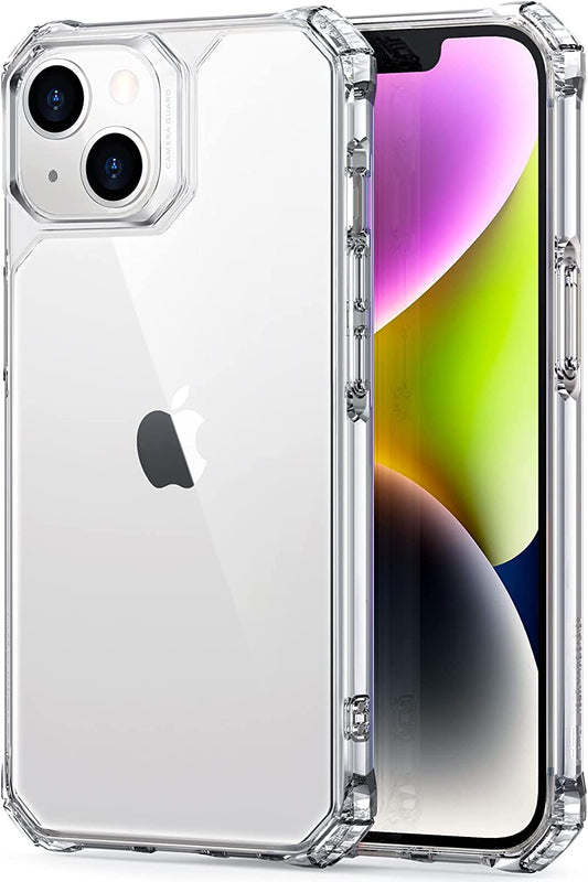 ESR Air Armor Case, Compatible with Iphone 14 plus Case, Military-Grade Drop Protection, Shock-Absorbing Air-Guard Corners, Yellowing Resistant, Hard Acrylic Back, Scratch Resistant, Clear  Electronic Silk Road Corp   