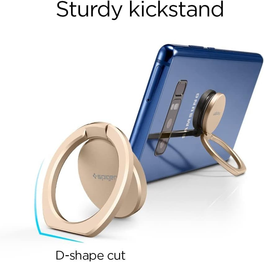 Spigen Style Ring 360 Cell Phone Ring/Phone Grip/Stand/Holder for All Phones and Tablets Compatible with Magnetic Car Mount - Champagne Gold  Spigen   