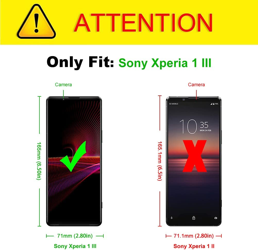 J&D Case Compatible for Sony Xperia 1 III Case, Ultra Slim Lightweight Clear Anti-Shock Protective Rubber Silicone Bumper Case for Sony Xperia 1 III Cover, Not for Sony Xperia 1 II, Transparent  J&D Tech   