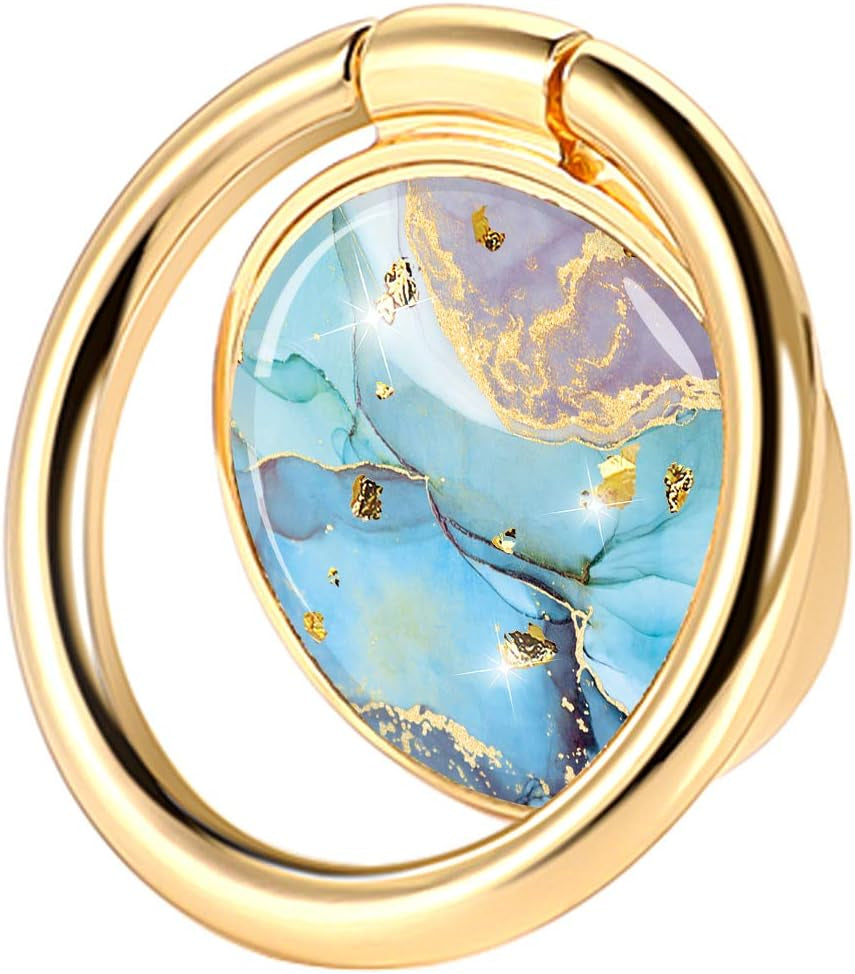 JIAXIUFEN Cell Phone Ring Stand Finger Holder Marble Glitter Grip Kickstand 360° Rotation Metal Ring Grip for Magnetic Car Mount Compatible with Iphone Samsung Galaxy Pixel All Smartphone Blue  JIAXIUFEN Mint Purple  