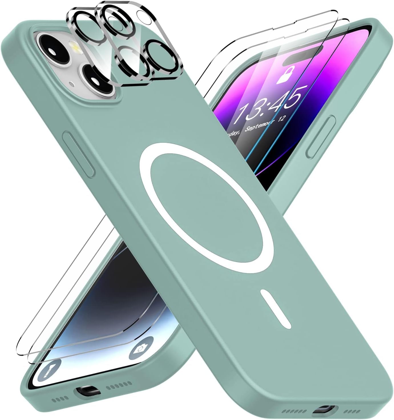 Jaroco for Iphone 14 Pro Case, [Military Grade Drop Protection] [2 Pcs Screen Protector & Camera Lens Protector] Full-Body Shockproof Protective for Iphone 14 Pro Phone Case 6.1 Inch (Red)  jaroco Pastel Green Iphone 14 Plus 