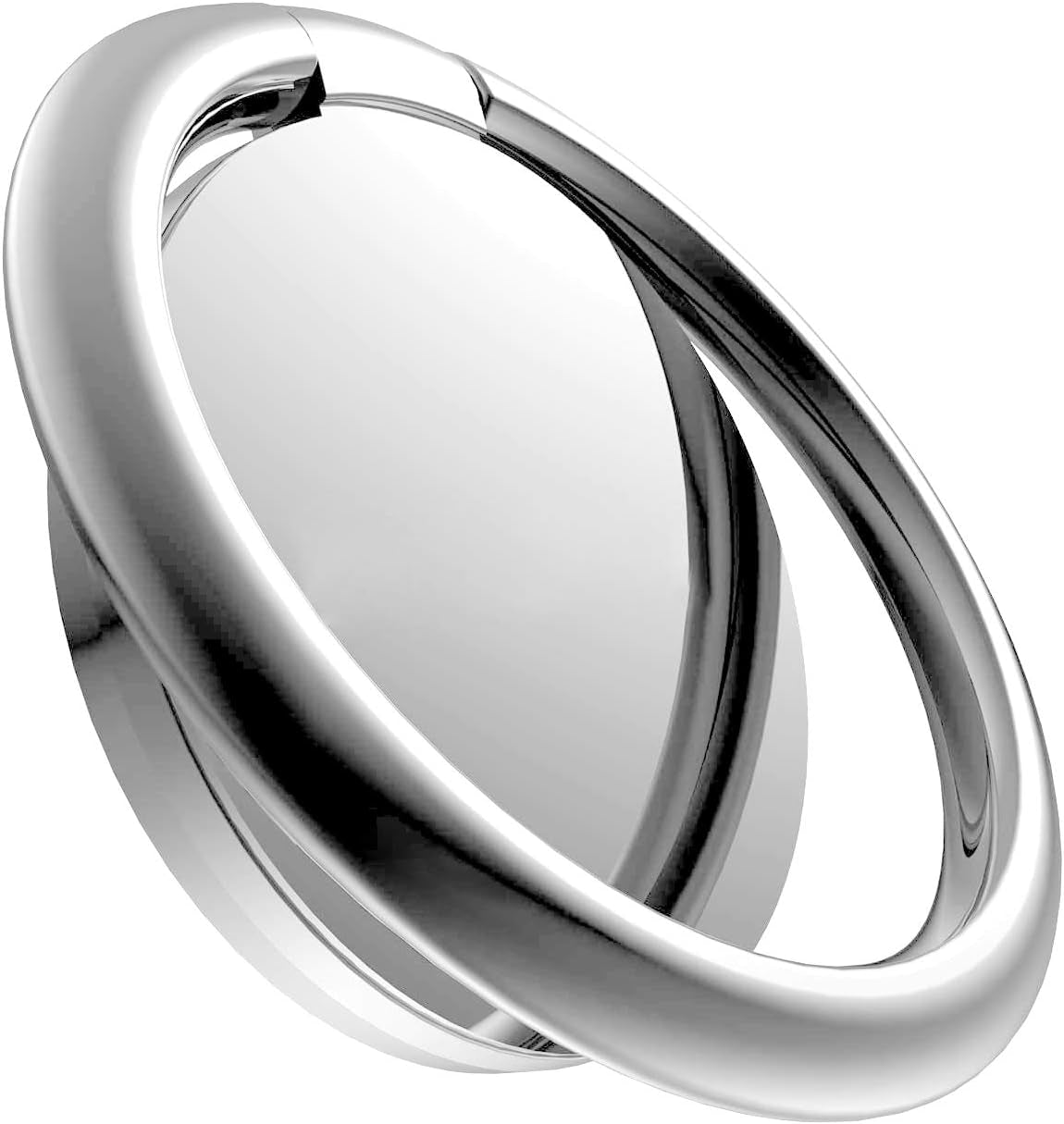 Pokanic Cell Phone Metal Ring Holder Finger Grip Stability Kickstand 360° Rotation Adjustable Collapsible Compatible with Apple Iphone, Samsung Galaxy, LG (Gold)  Pokanic Silver  