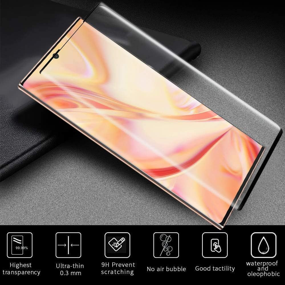 [2+2 Pack] Galaxy Note 20 Ultra Screen Protector Include 2 Pack Tempered Glass Screen Protector + 2 Pack Tempered Glass Camera Lens Protector,3D Curved,Hd Clear for Samsung Galaxy Note 20 Ultra 5G  UIYTRAESTING   