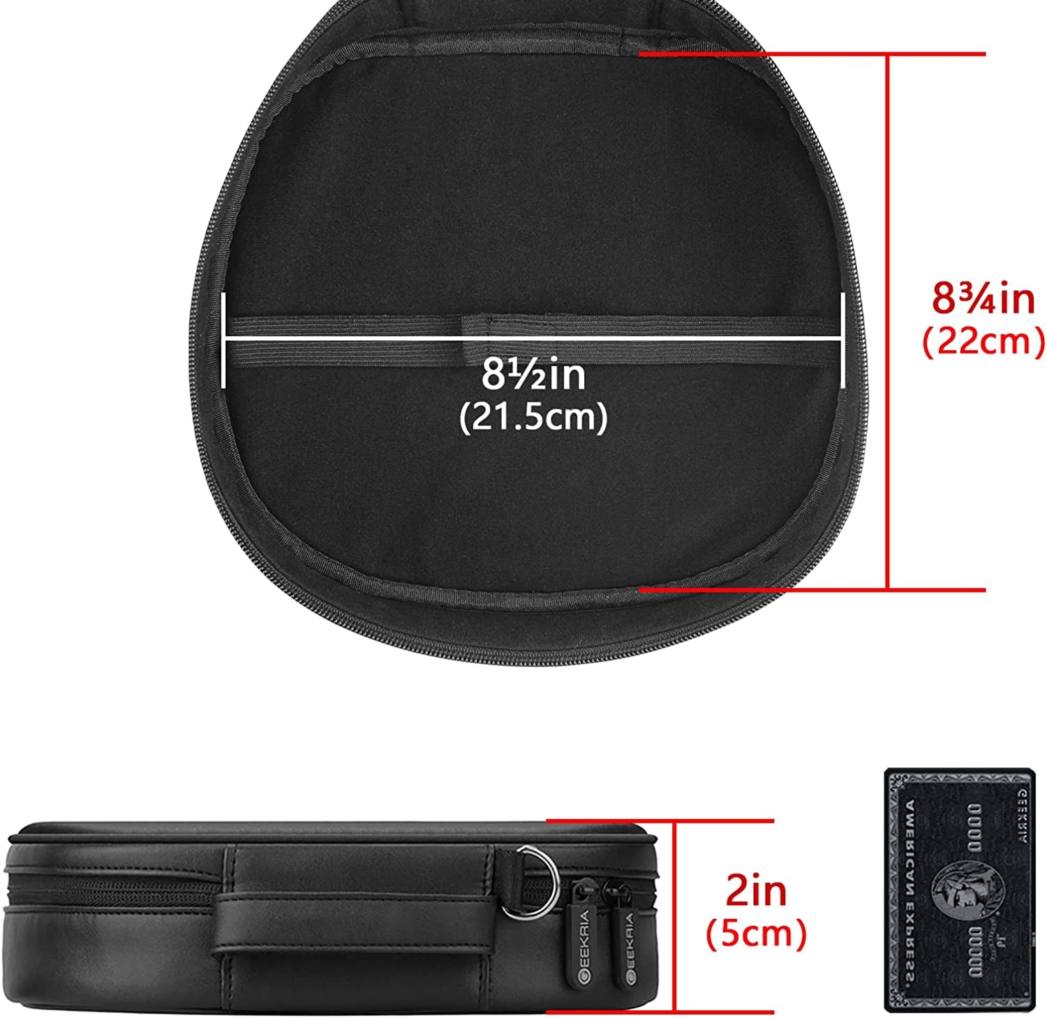 Geekria Headphones Pouch Compatible with Airpod Max Case, Replacement Protective Travel Carrying Bag with Cable Storage (Black)  Geekria   