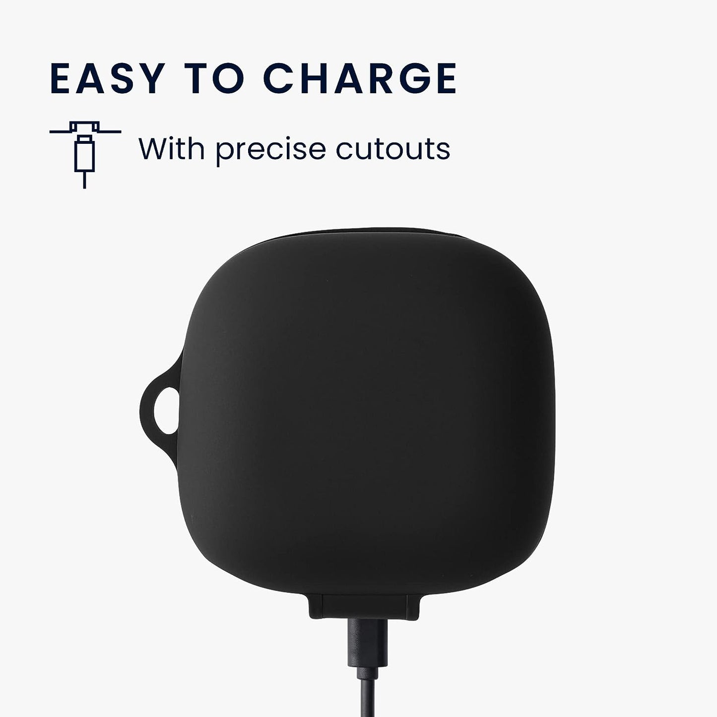 Kwmobile Case Compatible with Beats Fit Pro Case - Silicone Cover Holder for Earbuds - Black  KW-Commerce   