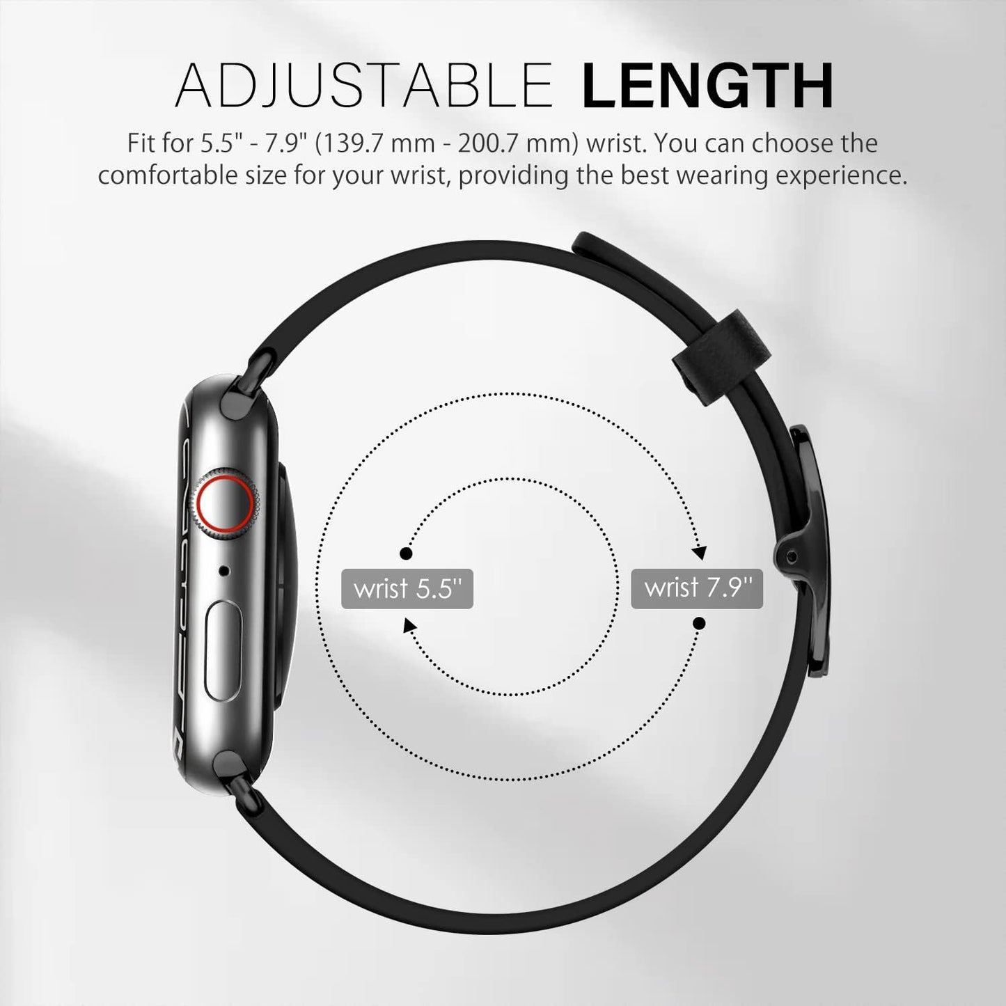 Eyamumo Thin Leather Band Compatible with Apple Watch Bands 41Mm 40Mm 38Mm Women, Genuine Leather Bands Wristbands Replacement Straps for Apple Iwatch SE2 SE Series 8 7 6 5 4 3 2 1  Eyamumo   