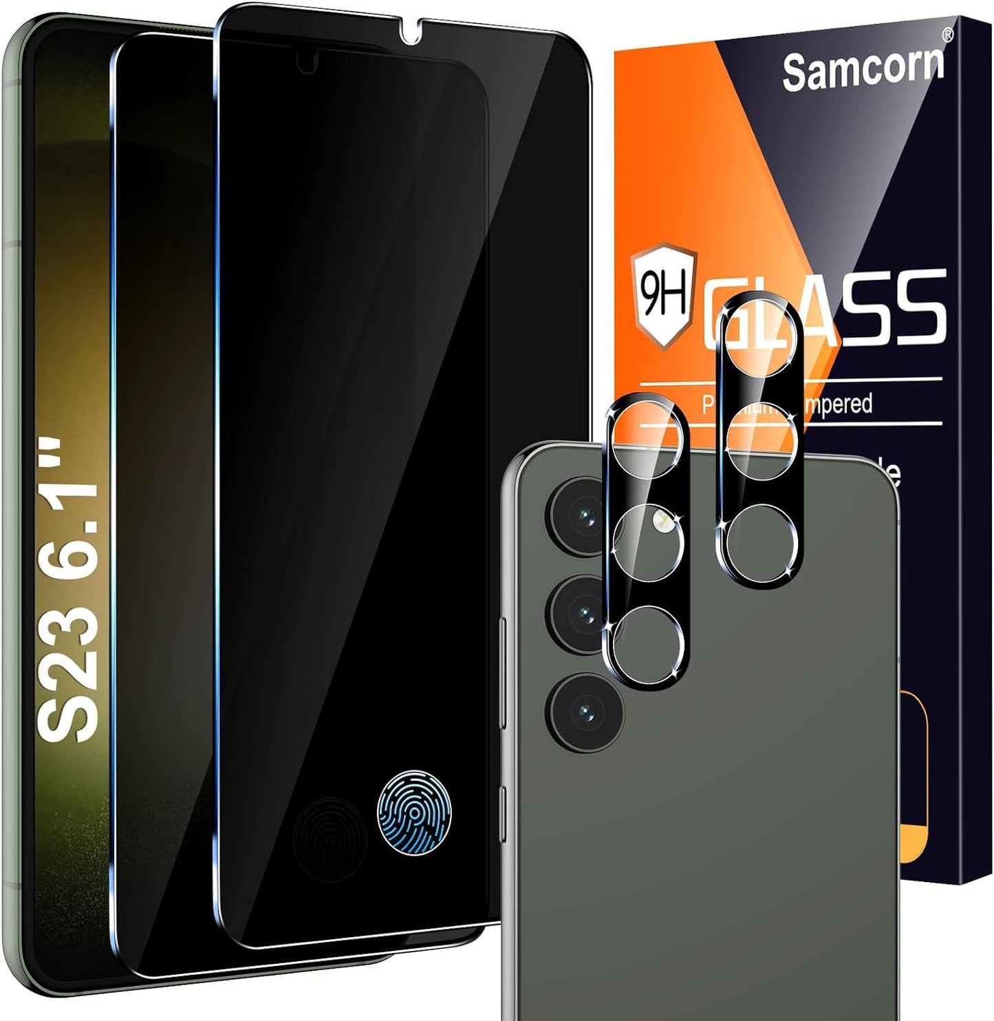 [3+3 Pack] Tempered Glass Screen Protector for Google Pixel 8 Pro 5G, Ultrasonic Fingerprint Unlock, HD Clear Case Friendly Scratch Resistant for Google Pixel 8 Pro Screen Protector  Samcorn Galaxy S23 6.1 Inch-New  