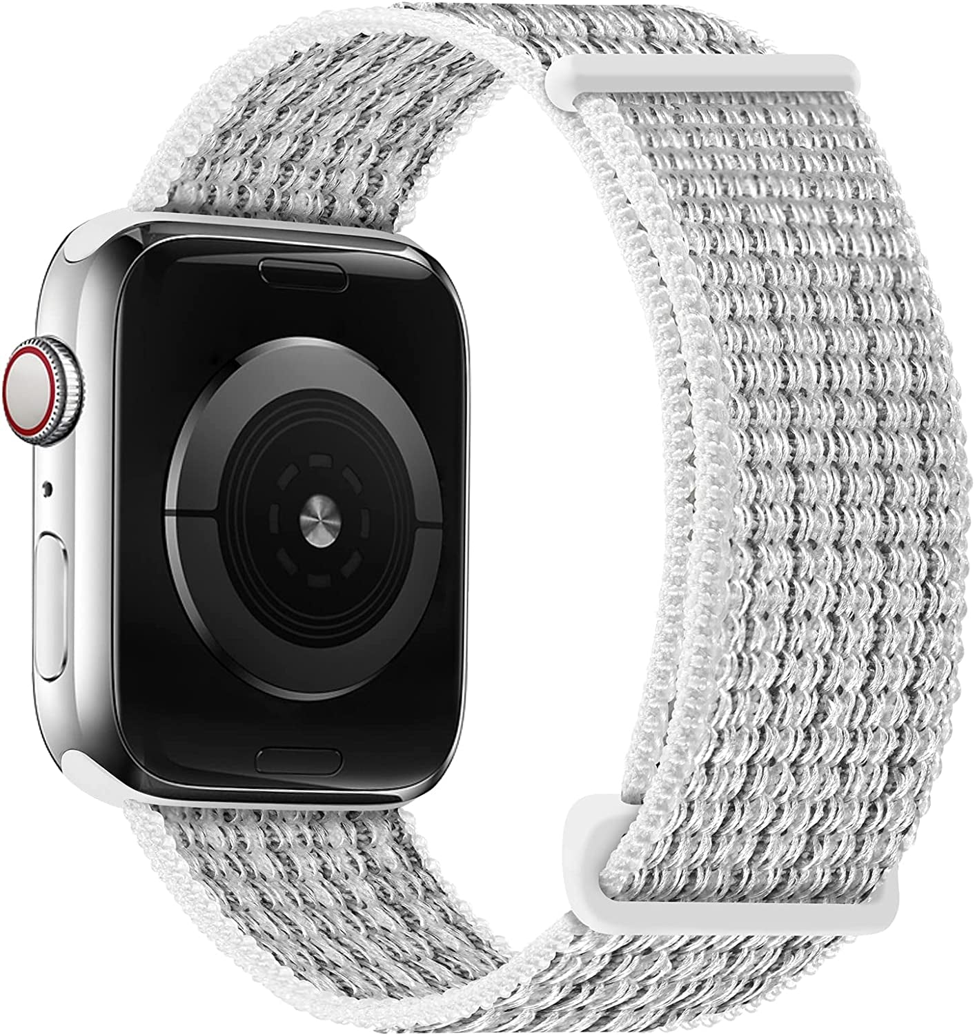 Oxwallen Sport Loop Nylon Band Compatible with Apple Watch 7/8 Ultra 49Mm 45Mm 42Mm 44Mm, Comfortable Braided Strap Women Men Competible for Iwatch SE & Series 7/8 6 5 4 3, Black  OXWALLEN Summit White 41/38/40MM 