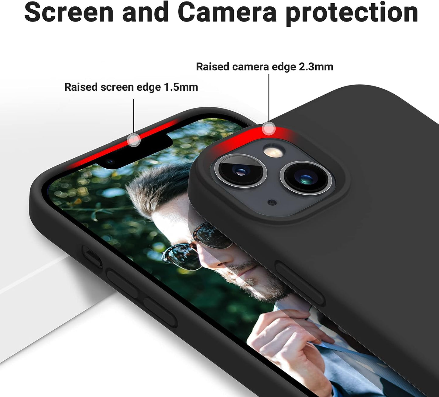 OTOFLY Designed for Iphone 14 plus Case, Silicone Shockproof Slim Thin Phone Case for Iphone 14 plus 6.7 Inch （Black）  OTOFLY Direct   