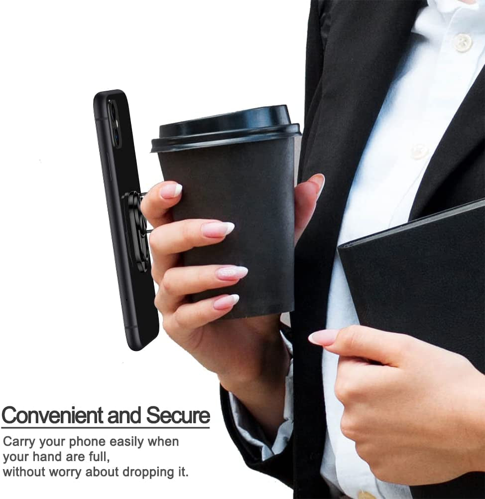 COOLQO Detachable Phone Ring Holder Stand for Wireless Charging and Magnetic Car Mount, 360 Degree Rotation Cell Phone Finger Grip Kickstand, Light Metal, Compatible with Iphone Samsung Smartphones  COOLQO   