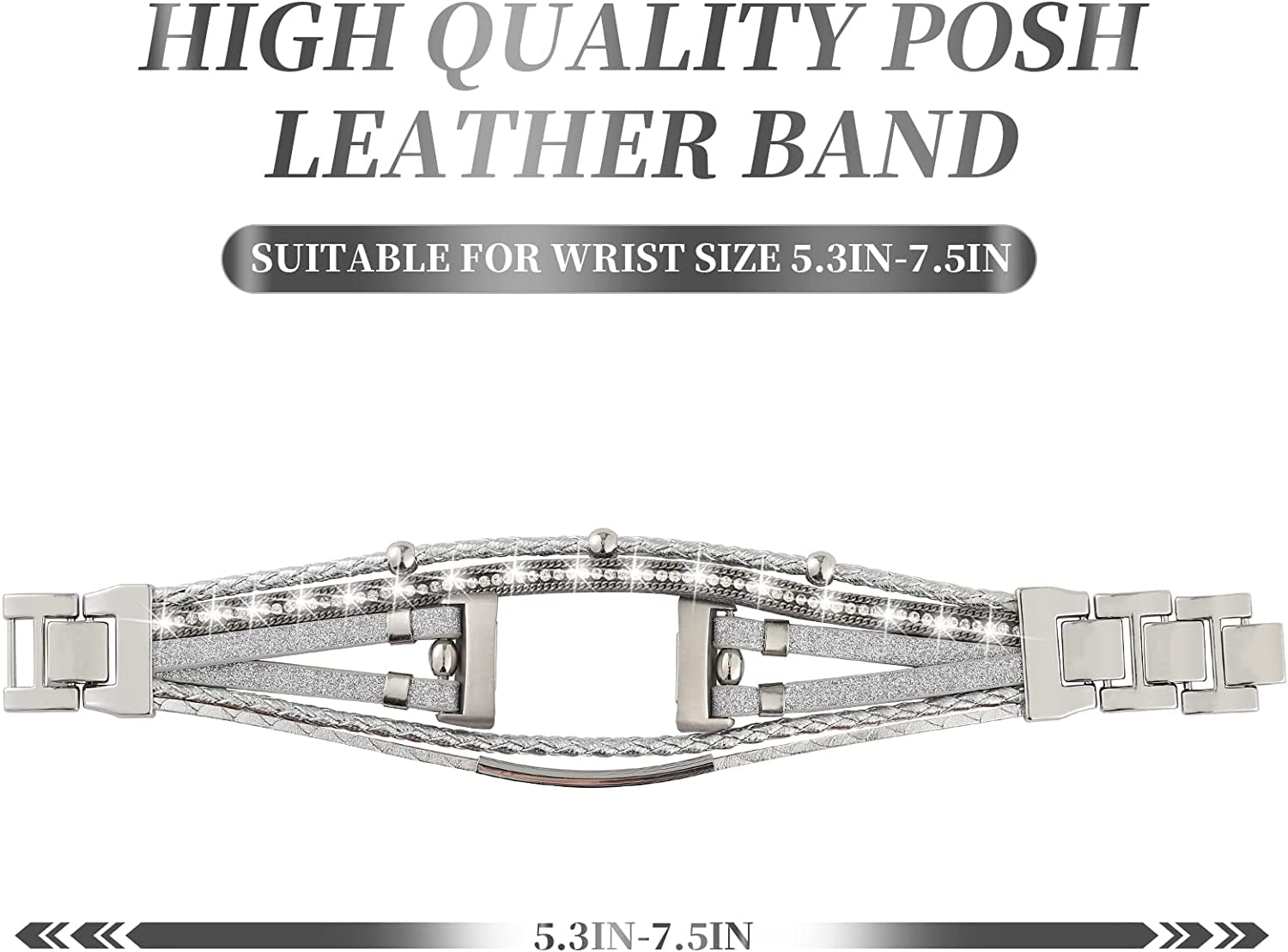 YOSWAN Leather Bands Compatible with Fitbit Charge 5 Bands for Women, Boho Handmade Multilayer Wrap Bracelets Jewelry Strap Wristband Replacement for Fitbit Charge 5 Fitness Tracker  YOSWAN   