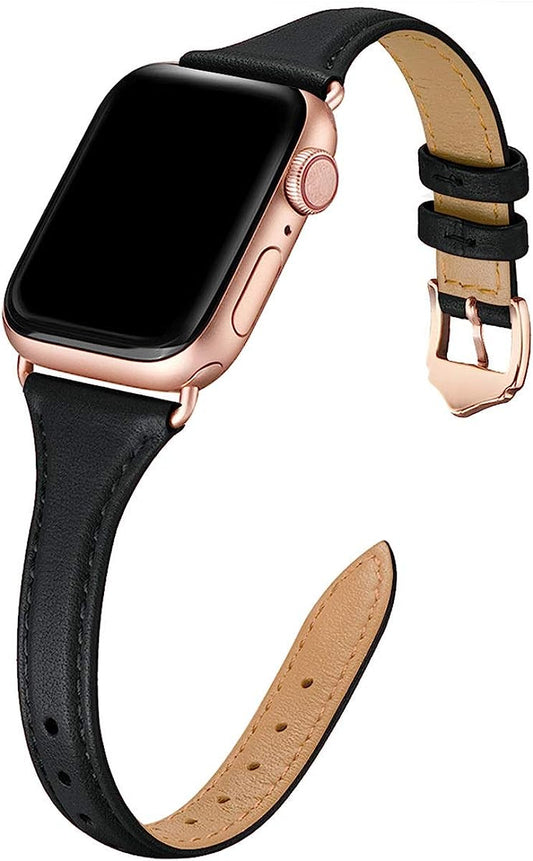 WFEAGL Leather Bands Compatible with Apple Watch Band 38Mm 40Mm 41Mm 42Mm 44Mm 45Mm 49Mm Women, Top Grain Leather Strap Slim & Thin Replacement Wristband for Iwatch Ultra SE & Series 8 7 6 5 4 3 2 1  WFEAGL   