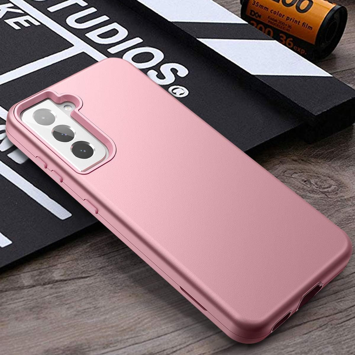 Welovecase for Samsung Galaxy S21 5G Case, Cover 3 in 1 Full Body Heavy Duty Protection Hybrid Shockproof TPU Bumper Three Layer Protective Case for Samsung Galaxy S21 6.2 Inch Rose Gold  WeLoveCase   