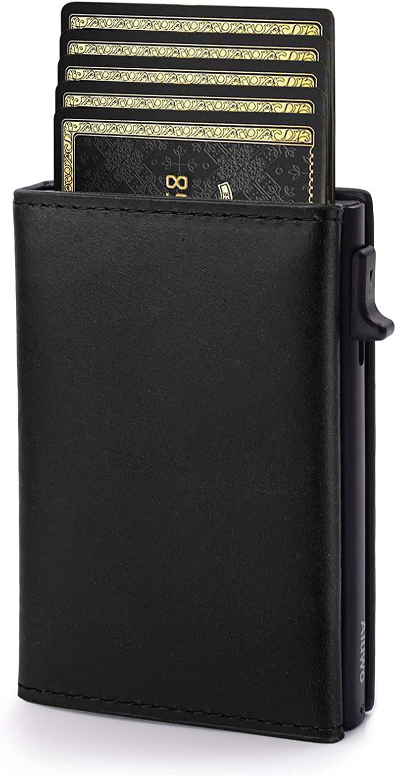 Aiuwo Wallet for Men Slim Wallet RFID Blocking Money Clip Wallets for Men,Minimalist Wallet for Men with Money Pocket  AIUWO F-Crazy Horse Black  