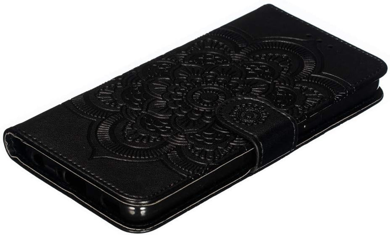 Asdsinfor LG G8 Case Full Stylish Advanced Embossing Wallet Case Credit Cards Slot with Stand for PU Leather Shockproof Flip Magnetic Case for LG G8 / G8S / G8 Thinq Sunflower Black LD  Asdsinfor   