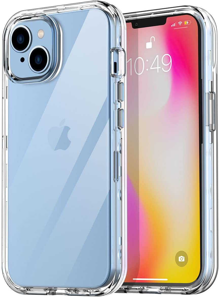 Aicase Magnetic Case for Iphone 14 Plus,Support Magnetic Car Mount Heavy Duty 2-Layer Pocket-Friendly Durable Military Grade Protection Shockproof/Dropproof Protective Cover for Iphone 14 plus 6.7"_1  AICase Clear  