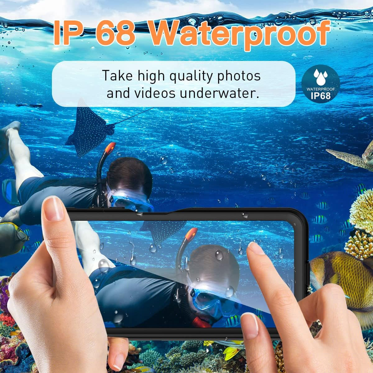 Aicase for Samsung Galaxy A14 5G Case Waterproof, Clear Water Proof Shockproof Dustproof Snowproof Full Body Rugged Transparent Underwater Phone Case for Galaxy A14 5G Built-In Screen Protector  AICase   
