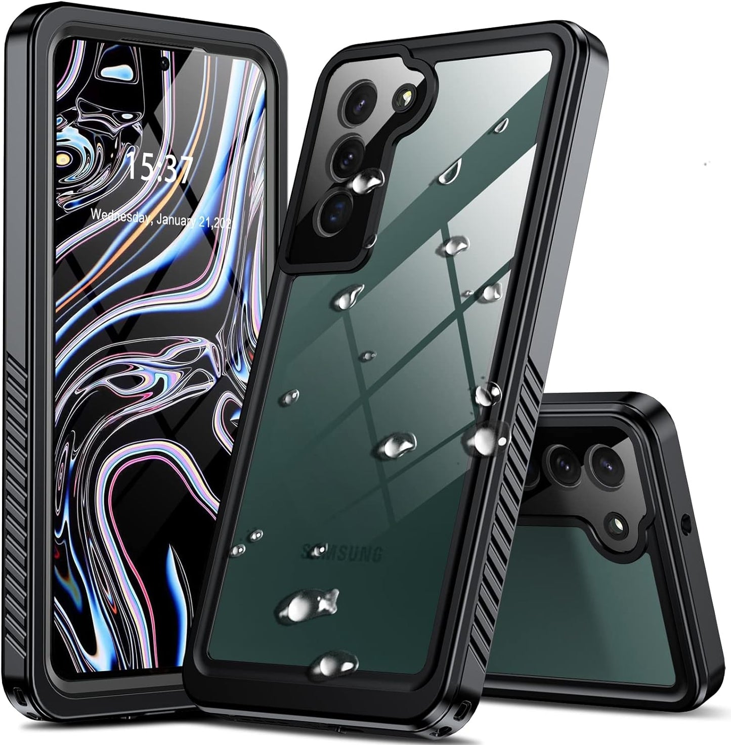 Joytra for Samsung Galaxy S22+ plus Case,S22 plus Case with Screen Protector,Ip68 Waterproof Shockproof Dirtproof Sandproof Full Body Heavy Duty Protective Case for S22 plus 5G 6.6 Inches (Black)  Joytra   