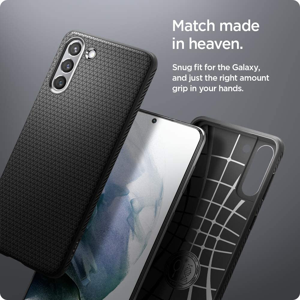 Spigen Liquid Air Armor [Military Grade] Designed for Galaxy S21 Case (2021) - Matte Black  Spigen   