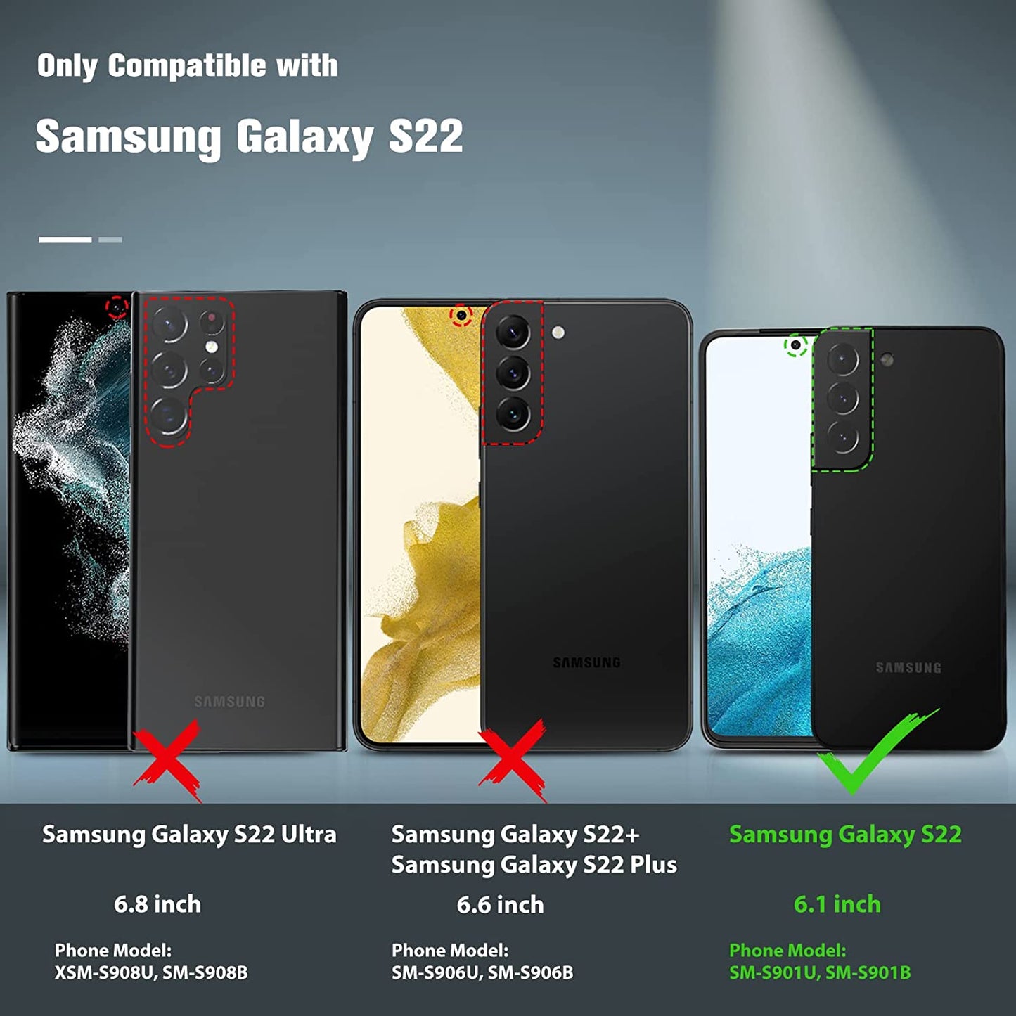 BNIUT for Samsung Galaxy S22 5G Case: Dual Layer Protective Heavy Duty Cell Phone Cover Shockproof Rugged with Non Slip Textured Back - Military Protection Bumper Tough - 6.1Inch (Girly Purple)  binghexin   