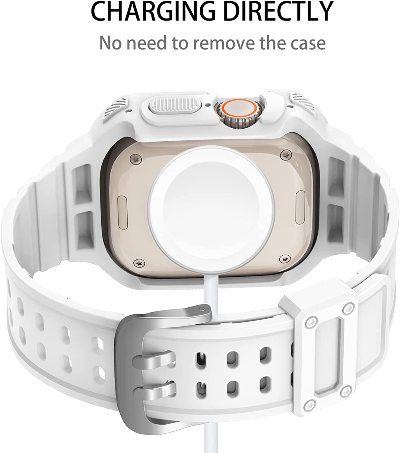 AIRYZGOOD Compatible for Apple Watch Band Ultra 49Mm with Bumper Case,Crystal Clear Soft Sport Wristband Shockproof Protector Case for Iwatch Ultra 49Mm  AIRYZGOOD   