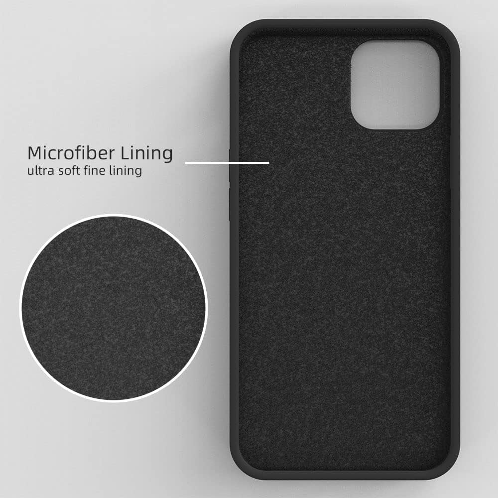 SOH Iphone 14 Pro Silicone Case 6.1 Inch Full-Body Shockproof Case with Ultra-Thin Inner Lining Compatible with Apple Iphone 14 Pro (Black)  SOH Mingying   