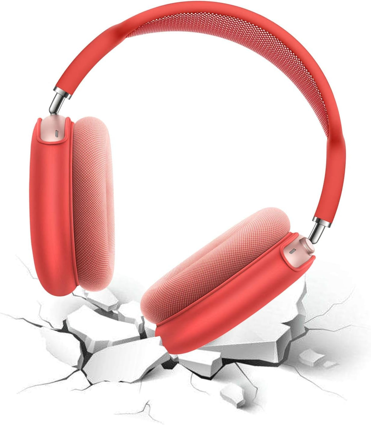 Ankasi Silicone Case Cover Compatible with Airpods Max,Soft Silicone Skin Cover Anti-Scratch Shock Resistant Shock-Absorbing Protective Case Kit for Apple Airpods Max 2020 (Red)  ANKASI   