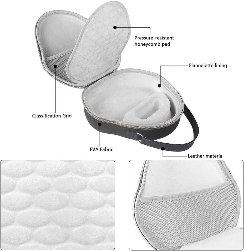 Pinson Hard Carrying Travel Case for Airpod Max Headphones, with Silicone Earpads Cover for Airpod Max (Black)  PINSO   