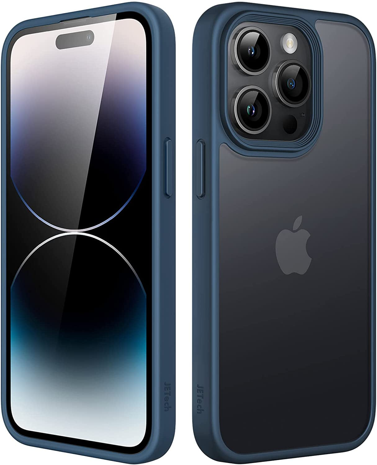 Jetech Matte Case for Iphone 14 Pro Max 6.7-Inch (NOT for Iphone 14 Pro 6.1-Inch), Shockproof Military Grade Drop Protection, Frosted Translucent Back Phone Cover, Anti-Fingerprint (Black)  JETech Storm Blue  