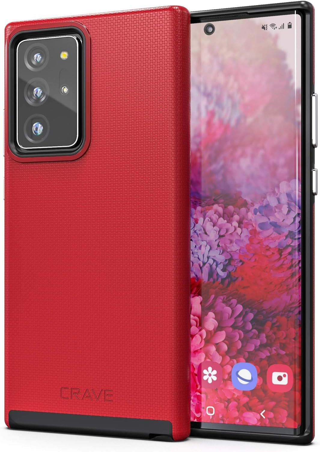 Crave Dual Guard for Galaxy Note 20 Ultra Case, Shockproof Protection Dual Layer Case for Samsung Galaxy Note 20 Ultra - Blush  Crave Red  