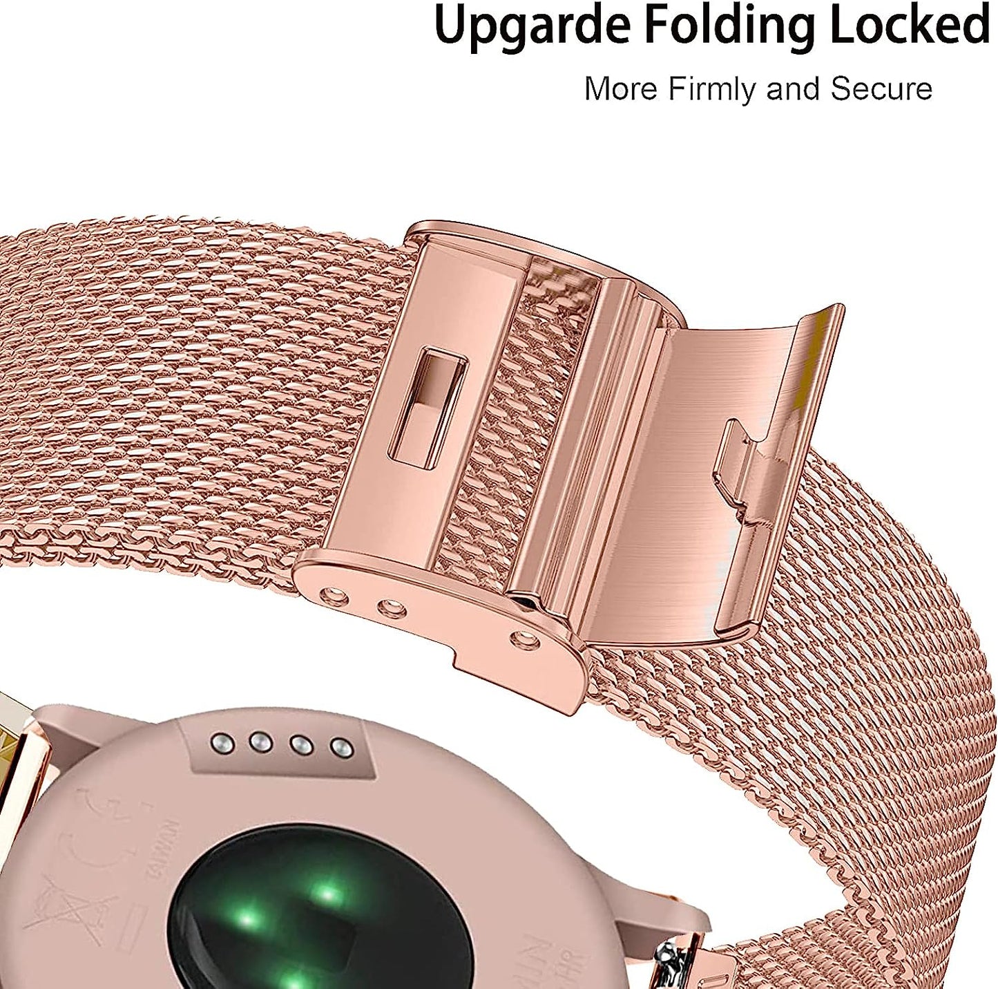 Krudary Bands Compatible with Garmin Venu/Venu SQ, Mesh Woven Stainless Steel Watch Band Metal Bracelet for Garmin Vivoactive 3, Vivomove 3/Style/Luxe  Krudary   