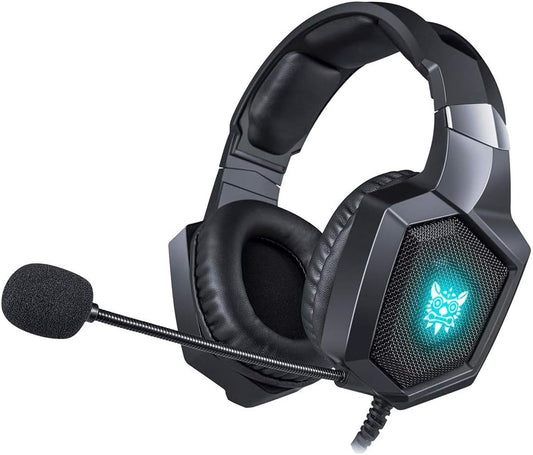 YINSY Wired Gaming Headset,Gaming Headphones with Noise Cancelling Mic,Rgb Cool Light,Volume Control, Compatible with Laptop, Tablet, PS4, PC, Smartphone and so On,A  YINSY   