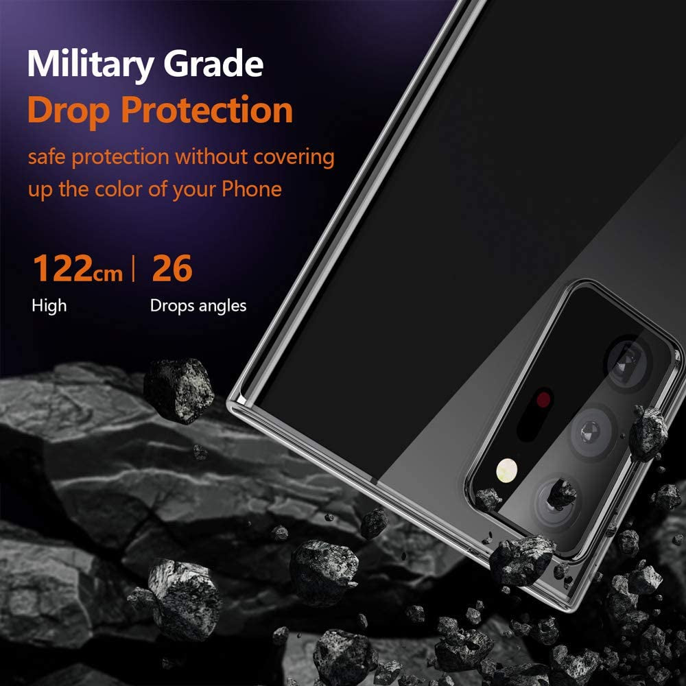KEEPCA Galaxy Note 20 Ultra 5G Clear Case, Slim Thin TPU Soft Silicone Flexible Skin Gel Shockproof Anti-Scratch Protective Cases Cover for Samsung Note 20 Ultra 5G 6.9 Inch,Crystal Clear  KEEPCA   