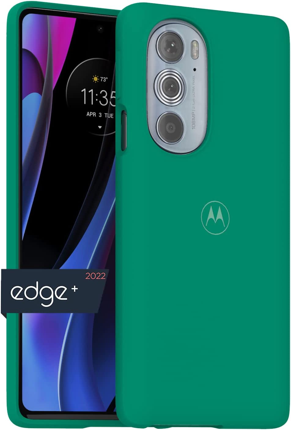 Motorola Edge+ (2022) Protective Case- Black Precision Fit, Stylish Shock Absorbing Phone Cases [NOT for Edge+ 2020/Edge+ 2023, Edge 2021/Edge 5G UW 2021, & Edge 2022]  Salom America Company Emerald Case 