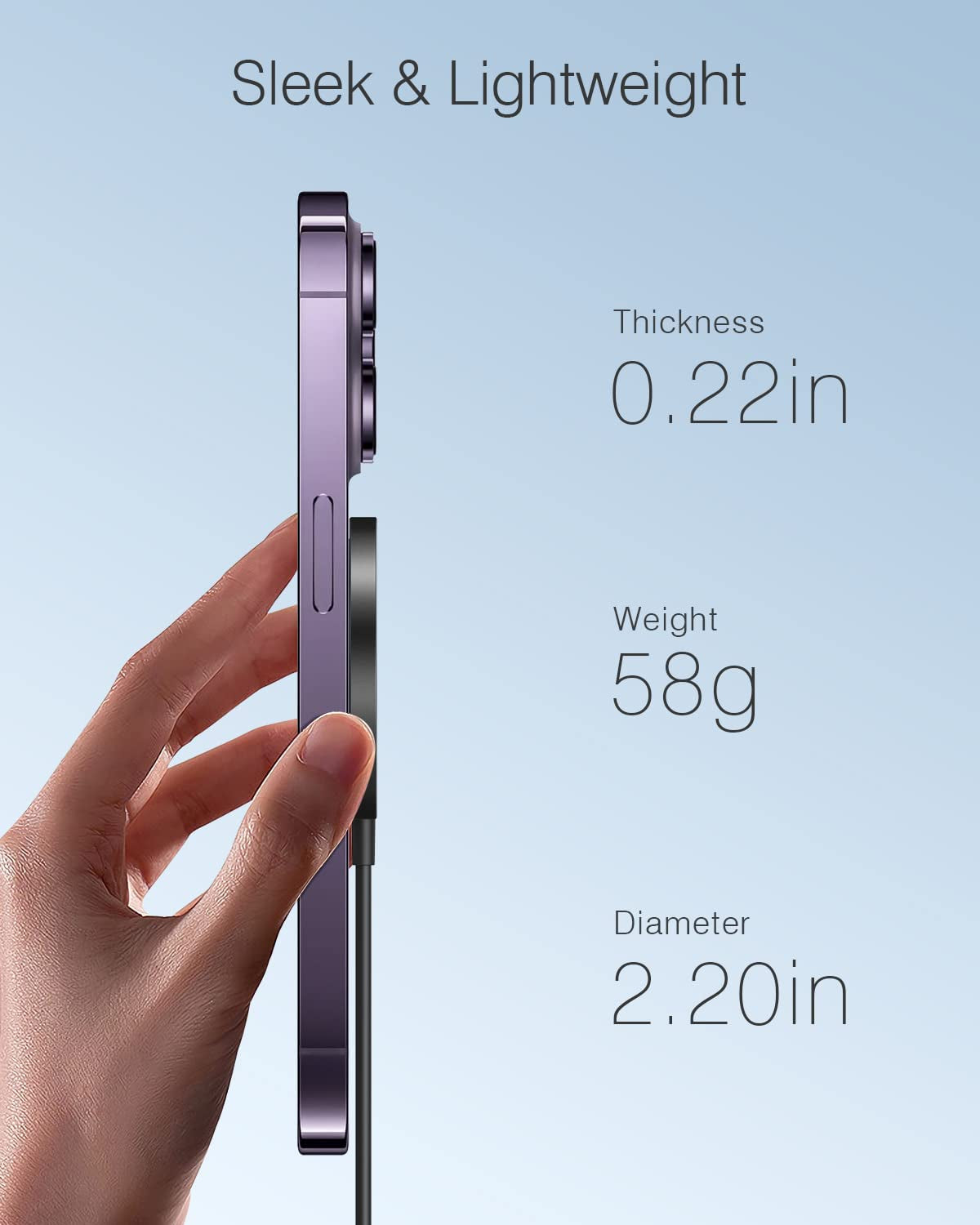 2 Pack Magnetic Wireless Charger Compatible with Magsafe Charger for Iphone 14 Pro Max/14 Plus/Iphone 13 Pro Max/13 Mini/Iphone 12, Magnetic Wireless Charging Pad for Airpods 3/2/Pro,Mag Safe Charger  YW100A   