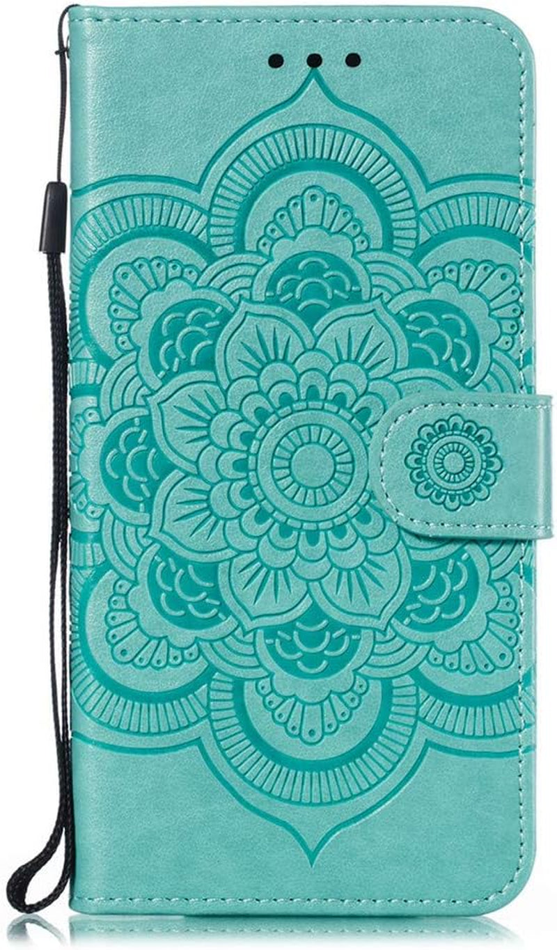 Asdsinfor LG V40 Case Full Stylish Advanced Embossing Wallet Case Credit Cards Slot with Stand for PU Leather Shockproof Flip Magnetic Case for LG V40 / V40 Thinq Sunflower Green LD  Asdsinfor   