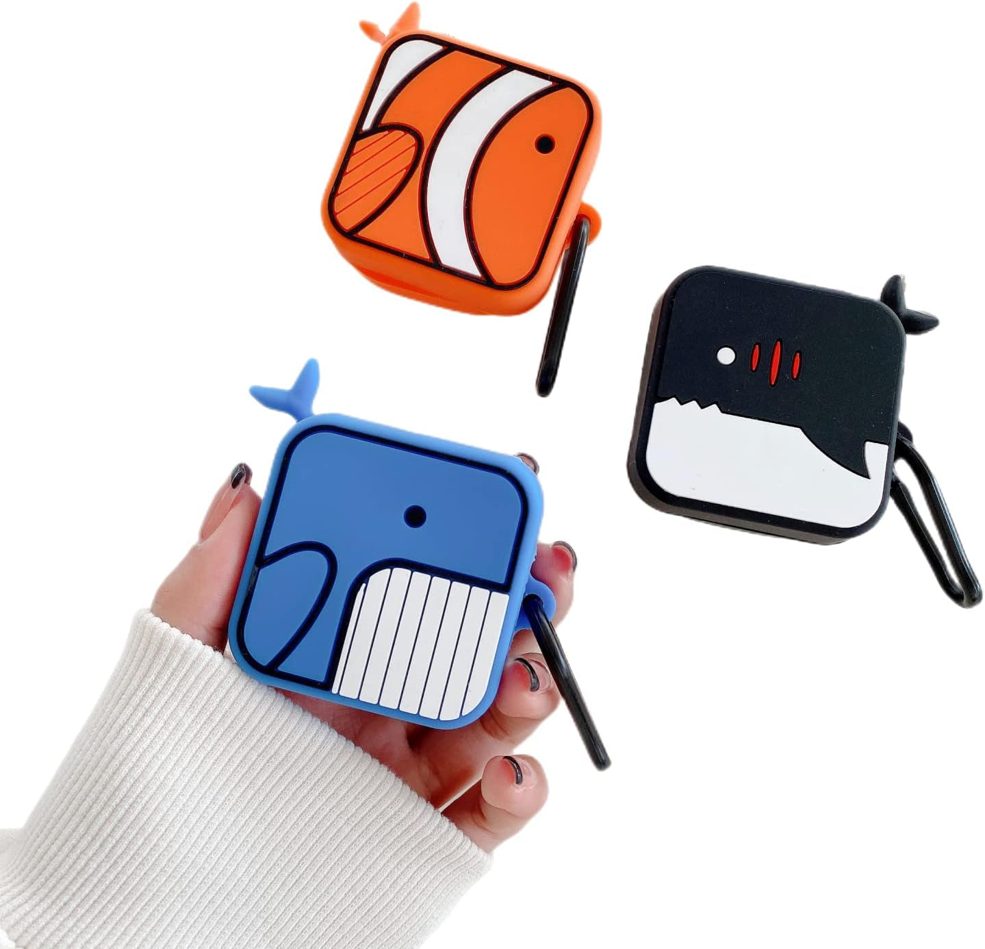 Aikeduo Secure Lock Case for Samsung Galaxy Buds Live Case Shock-Absorbing Cute Fish Pattern Design Protective Cover Silicone Shell Boys Girl Protective Case  AiKeDuo   