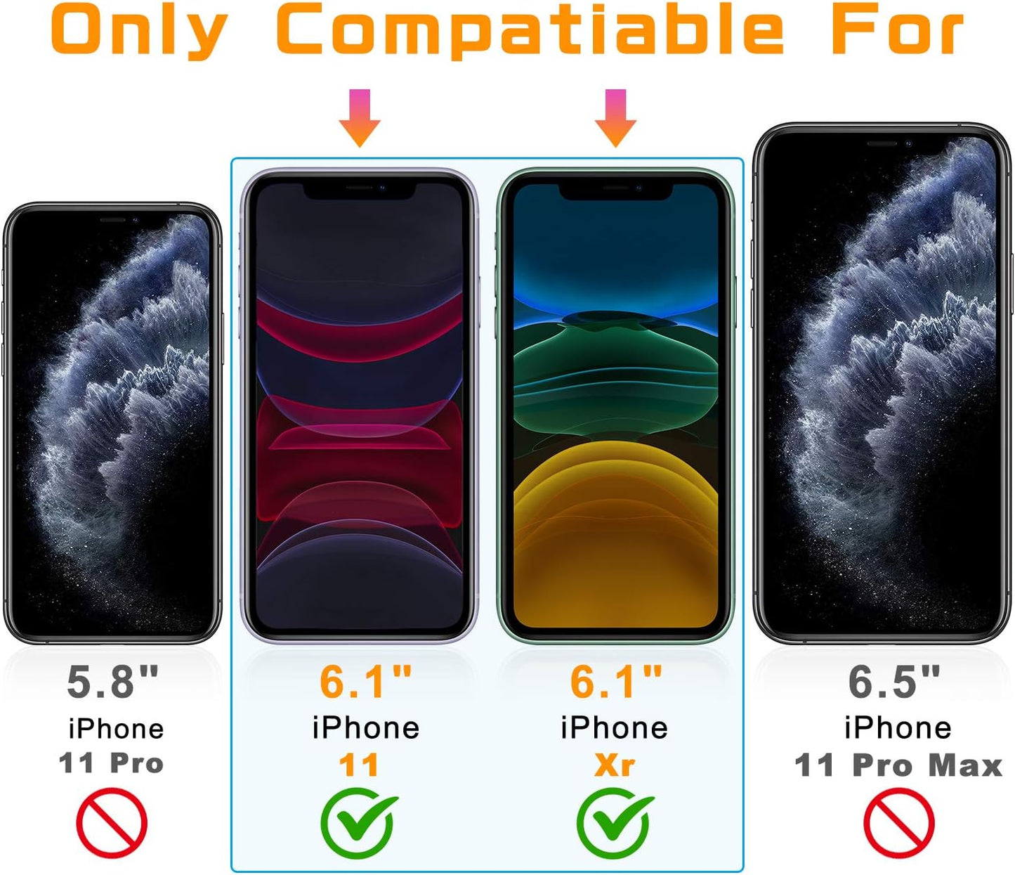 NEARPOW Screen Protector for Iphone 11 / Iphone XR, [4 Pack] Tempered Glass Screen Protector for Apple Iphone XR 6.1" 2018 / Iphone 11 2019, [Fit with Most Cases][Easy Installation Frame][9H Hardness]  NEARPOW   