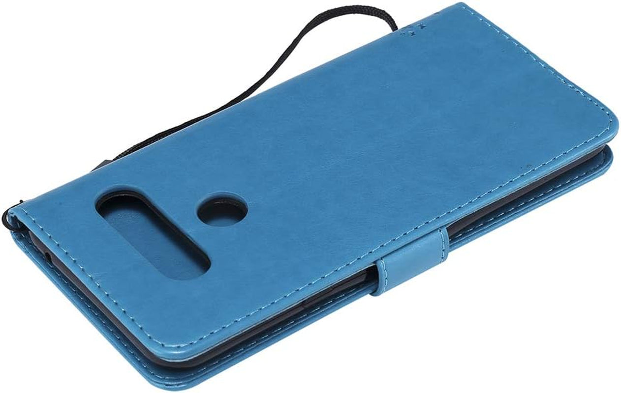 ISADENSER LG V40 Thinq Case LG V40 Flip Case for Women [Wallet Stand] as Case with Cards Slot Holder Cash Pockets Magnetic Closure PU Leather Wallet Case Cover for LG V40 Thinq Blue Cat Wish Tree  ISADENSER   