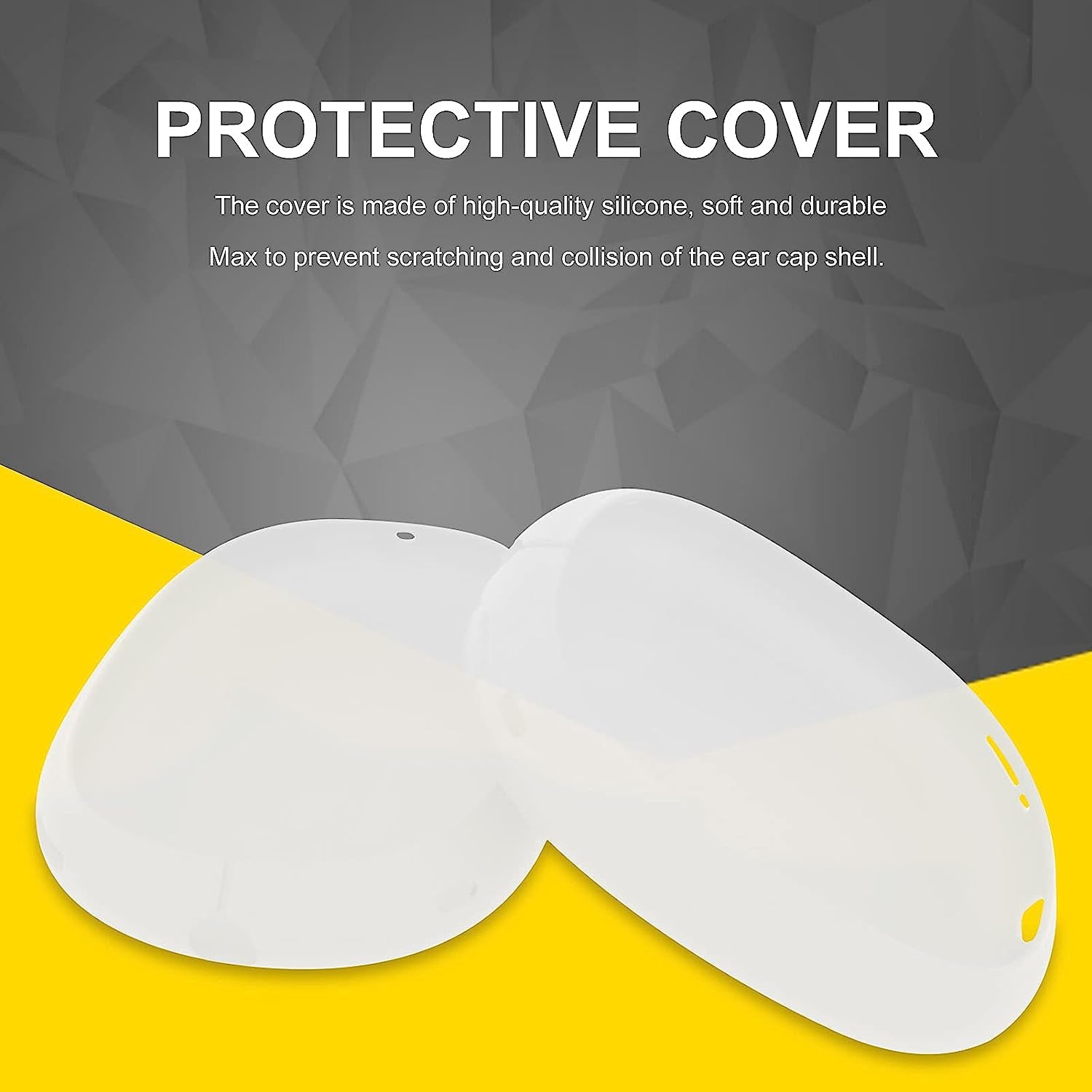 Antetek Silicone Case for Airpods Max Headphone,Soft Silicone Skin Cover Lightweight [Anti Slip] Shock-Proof Shatter-Resistant Protective Frame Full Cover Compatible for Airpods Max (White)  Antetek   