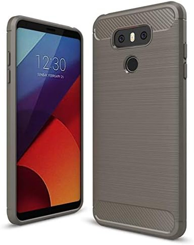 Vultic Carbon Fiber Case for LG G6, Durable [Shock Absorption] Slim TPU Matte Lightweight Bumper Cover (Navy Blue)  Vultic Grey  