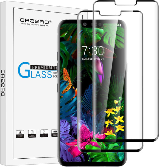 Orzero (2 Pack) Tempered Glass Screen Protector Compatible for LG G8 Thinq, (3D Curved Edge) 9 Hardness HD Anti-Scratch (Case Friendly)(Smaller Version) (Lifetime Replacement)  Orzero   
