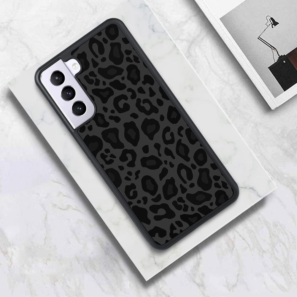 KANGHAR Case Compatible with Galaxy S22,Black Leopard Design,Tire Texture Non-Slip +Shockproof Rugged TPU Protective Case for Samsung Galaxy S22 6.1 Inch (2021) Leopard Pattern  KANGHAR   