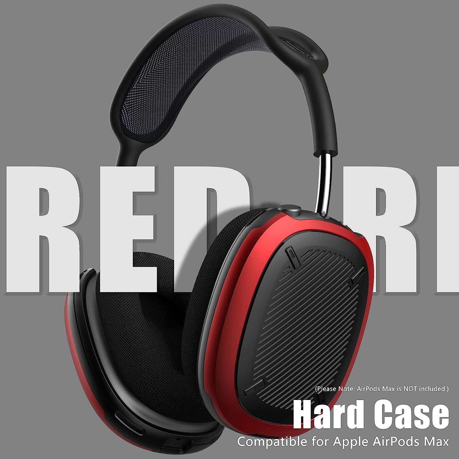 Case Cover for Airpods Max Headphones, TPU Anti-Scratch Ear Cups Cover for Airpods Max, Hard Rugged Shockproof Accessories Protective Cover for Apple Airpods Max (Red)  PonKet   