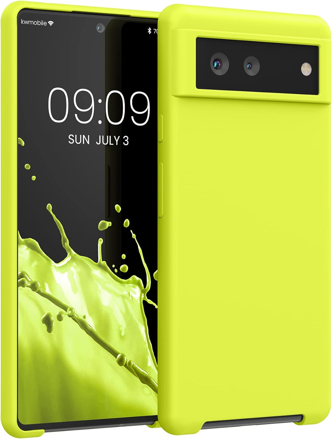 Kwmobile Case Compatible with Google Pixel 6 Case - TPU Silicone Phone Cover with Soft Finish - Dolce Vita  kwmobile Lemon Yellow  