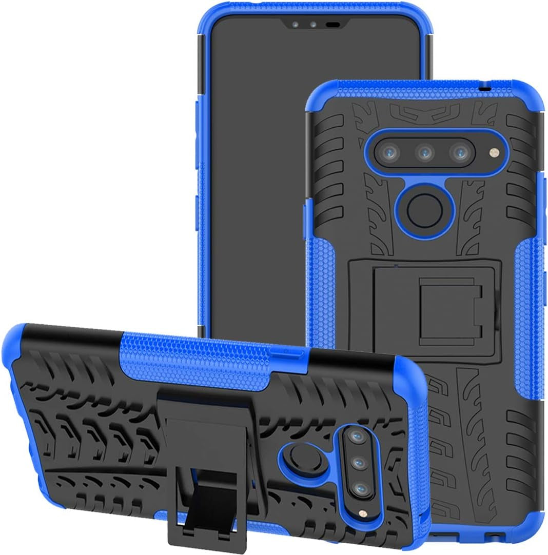 Case for LG V40 Thin, V40 Case, Viodolge [Shockproof] Rugged Dual Layer Protective Phone Case Cover with Kickstand for LG V40 / LG V40 Thinq (2018) (Green)  Viodolge Blue  