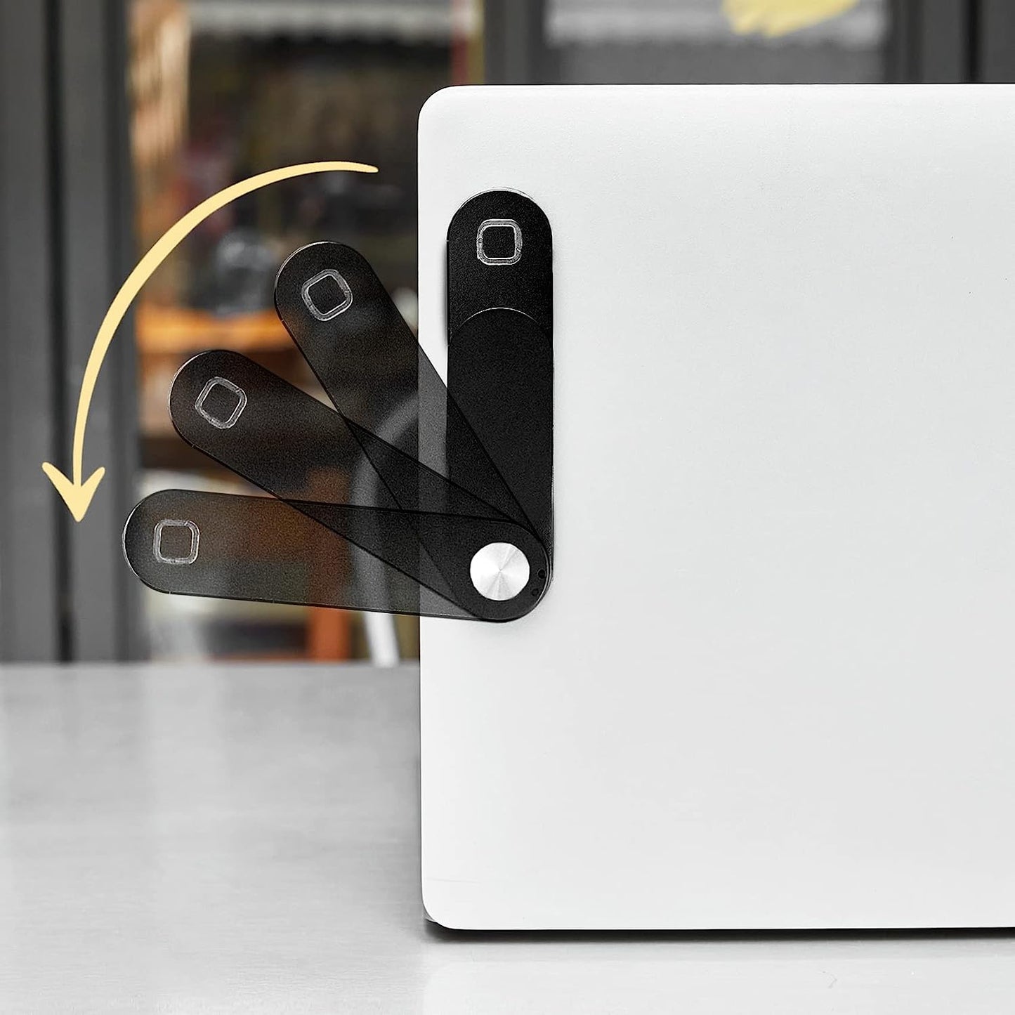 Omnpak Laptop Phone Holder, Adjustable Magnetic Phone Expansion Bracket，Foldable Portable Side Mount Clip, Laptop Stand for Smartphone  Omnpak   