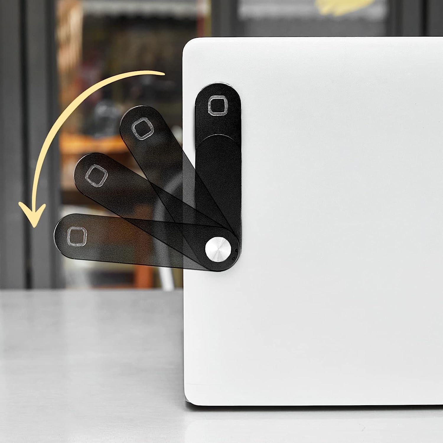 Omnpak Laptop Phone Holder, Adjustable Magnetic Phone Expansion Bracket，Foldable Portable Side Mount Clip, Laptop Stand for Smartphone  Omnpak   